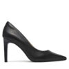 Обувки на ток Calvin Klein Pump 90 Pointy Hw Bar Lth HW0HW02527 Черен цвят на ниска цена