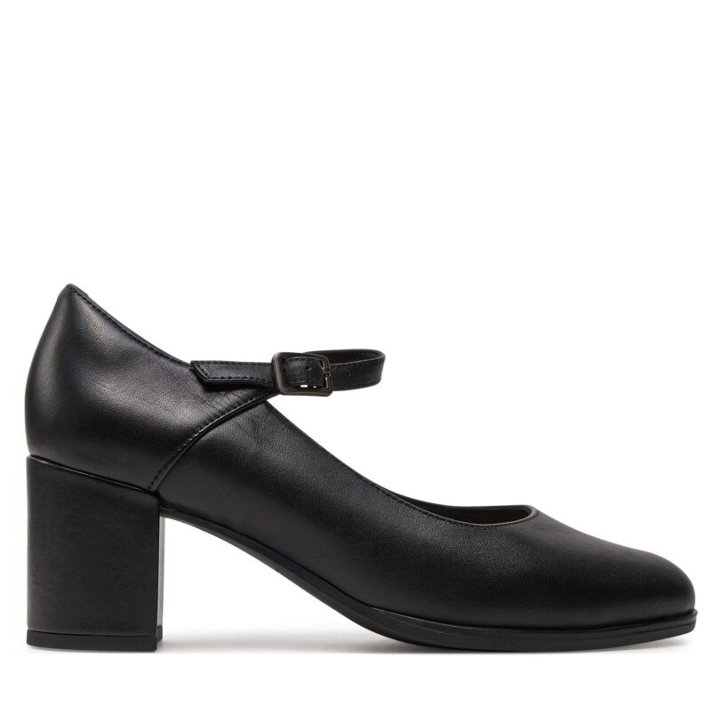 Обувки на ток Clarks Freva55 Strap 26172052 Черен цвят на ниска цена