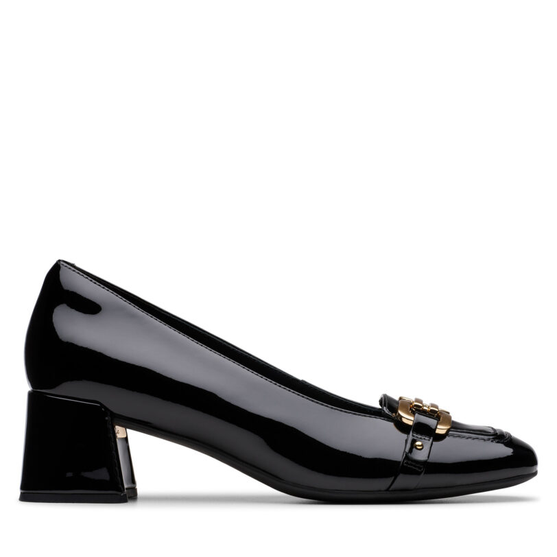Обувки на ток Clarks Nyta45 Court 26181317 Черен цвят на ниска цена