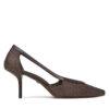Обувки на ток Max Mara Strawpump 2514521312600 Кафяв цвят на ниска цена