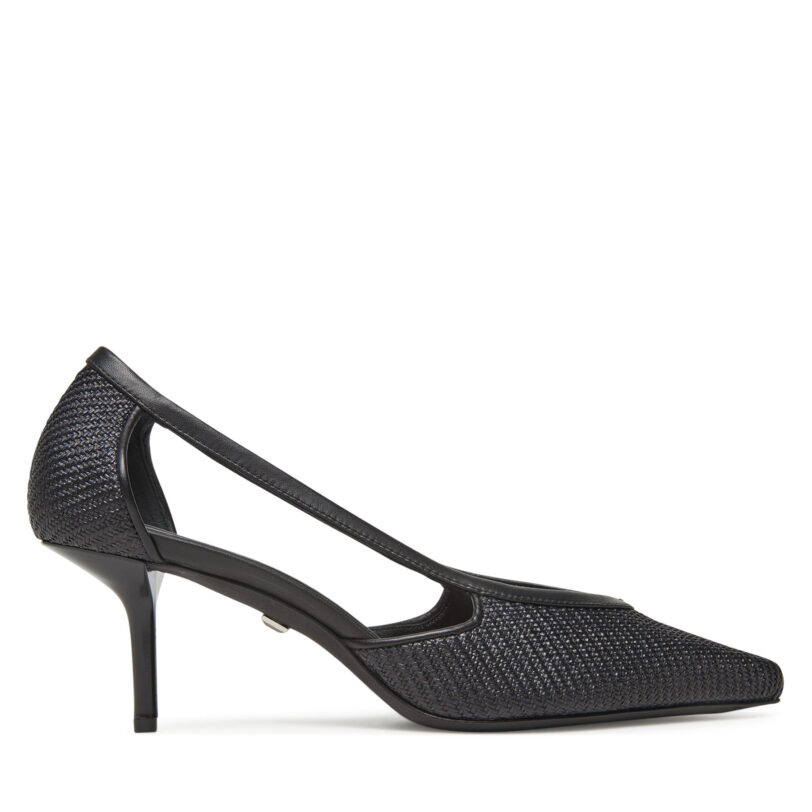 Обувки на ток Max Mara Strawpump 2514521312600 Черен цвят на ниска цена