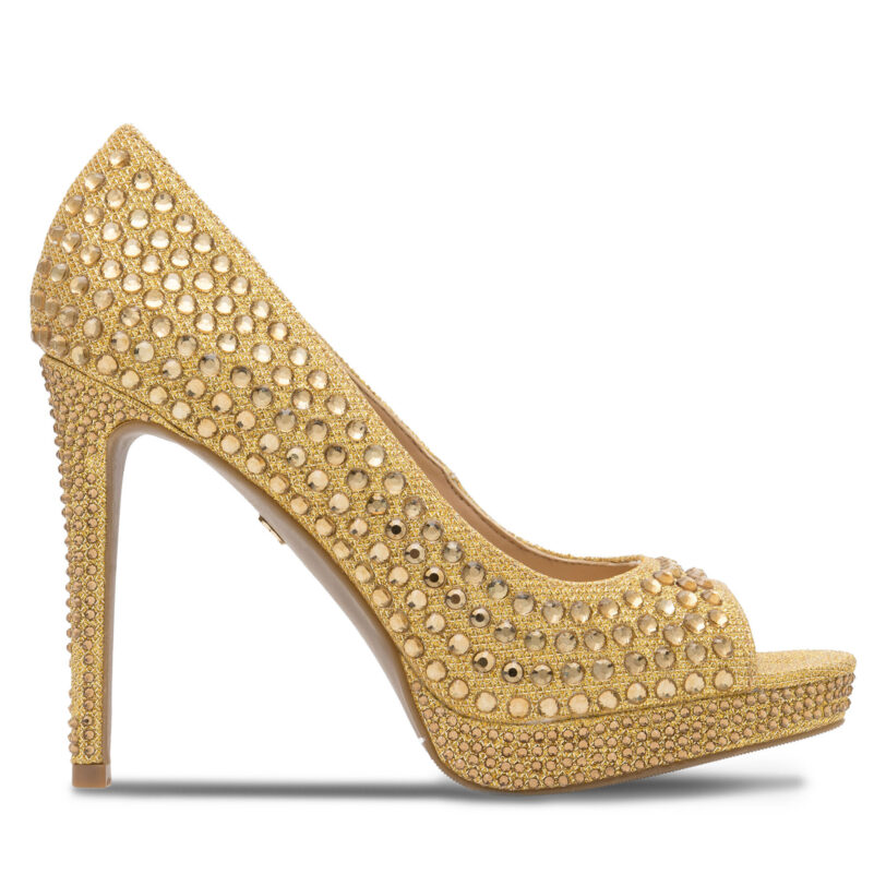 Обувки на ток Nine West MAIRA SY8020-9NW Златист цвят на ниска цена