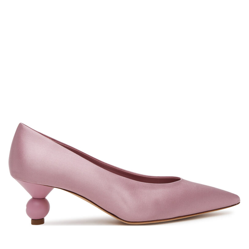 Обувки на ток Weekend Max Mara Renzasatin 2515521055600 Розов цвят на ниска цена