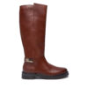 Офицерки Tommy Hilfiger Th Logo Leather Long Boot FW0FW08335 Кафяв цвят на ниска цена