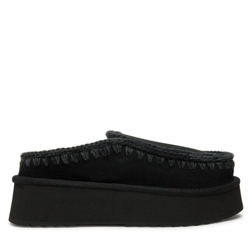 Пантофи Mou Clog Eskimo Platform FW681004A Черен цвят на ниска цена