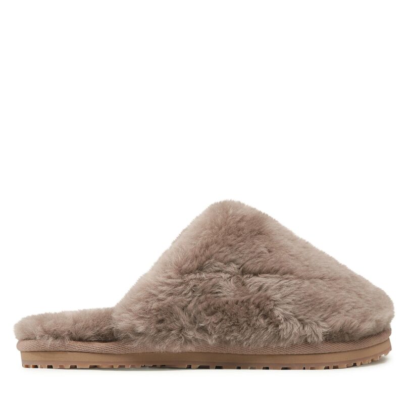 Пантофи Mou Closed Toe Sheepskin Fur Slippper FW161000L Бежов цвят на ниска цена