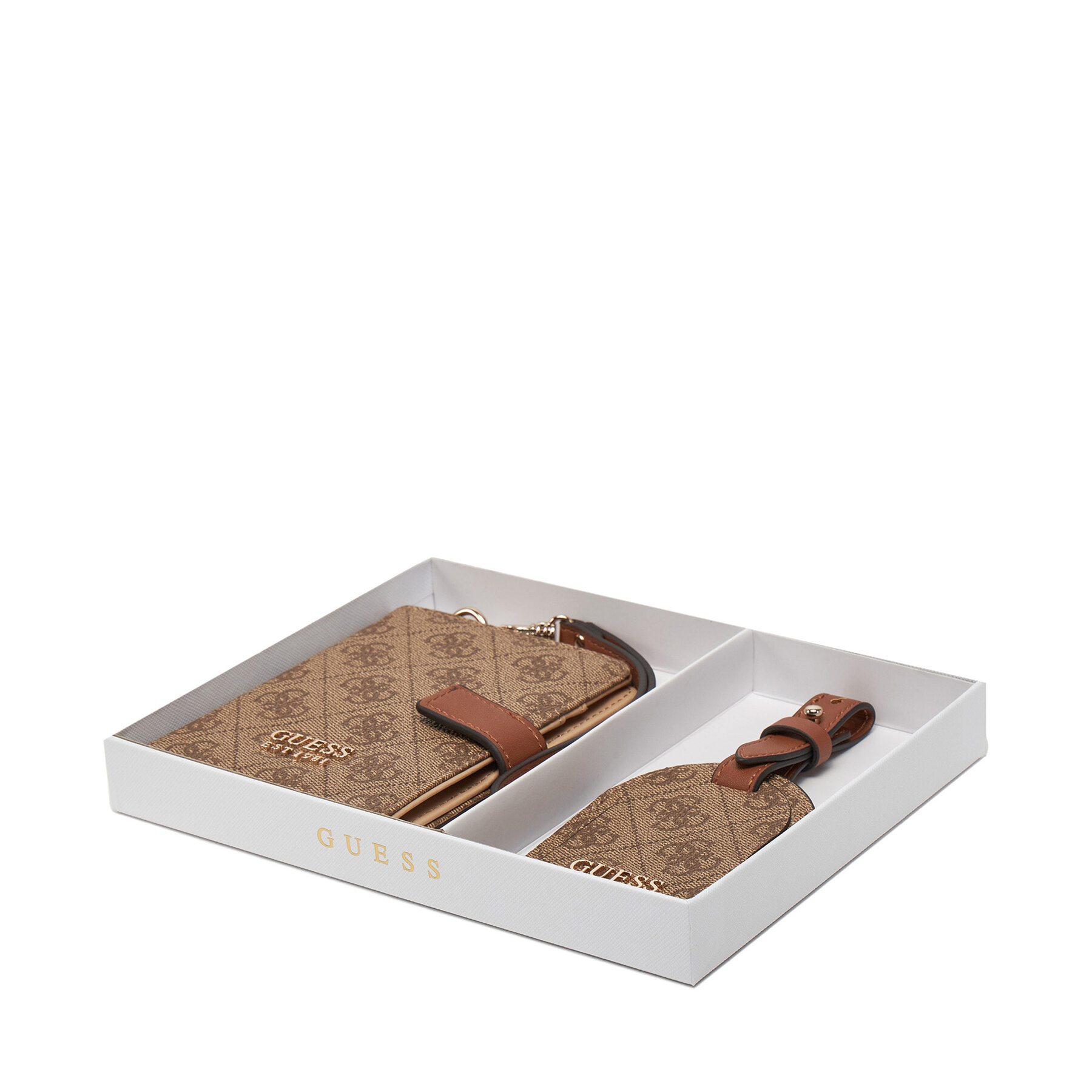 Подаръчен комплект Guess TWX953 10370 Кафяв цвят на ниска цена