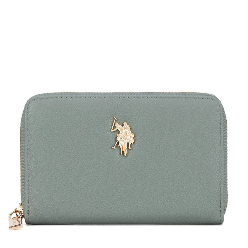 Портфейл U.S. Polo Assn. BIUXT8383WVP Каки цвят на ниска цена