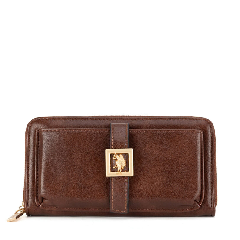 Портфейл U.S. Polo Assn. WIUXT8505WVP Кафяв цвят на ниска цена