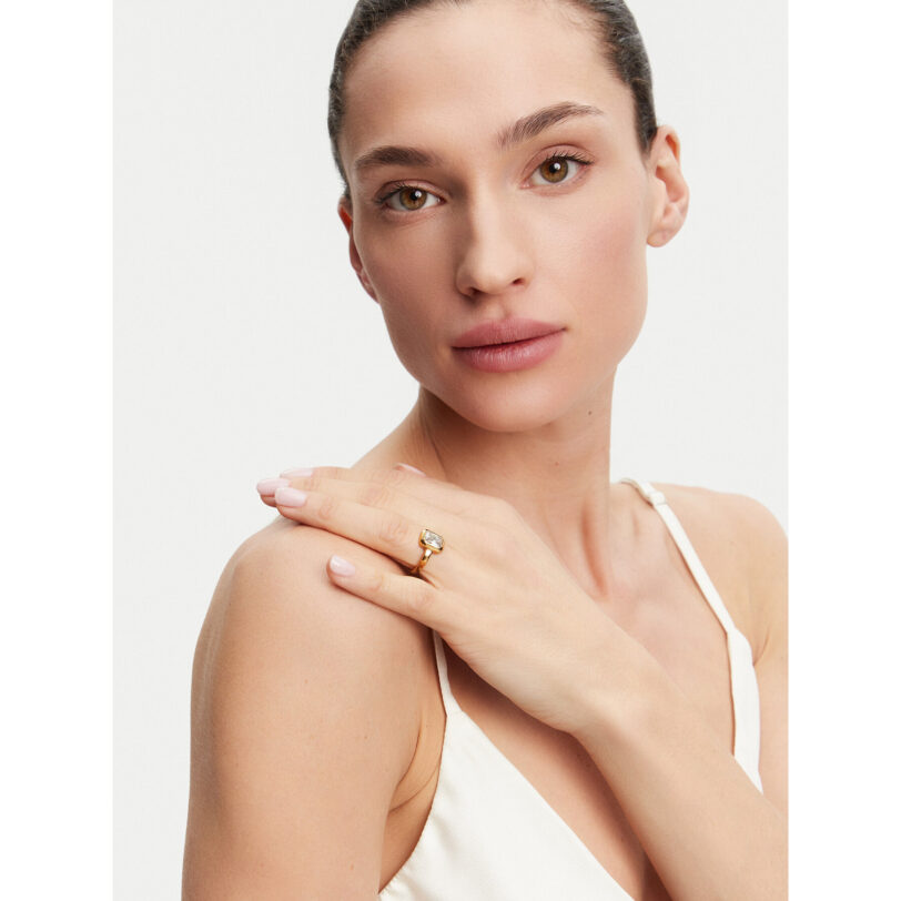 Пръстен Guess JUBR05 251JW Златист цвят на ниска цена