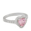 Пръстен ICED STUFF Heart Gem Бяло злато цвят на ниска цена