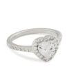 Пръстен ICED STUFF Heart Gem Бяло злато цвят на ниска цена