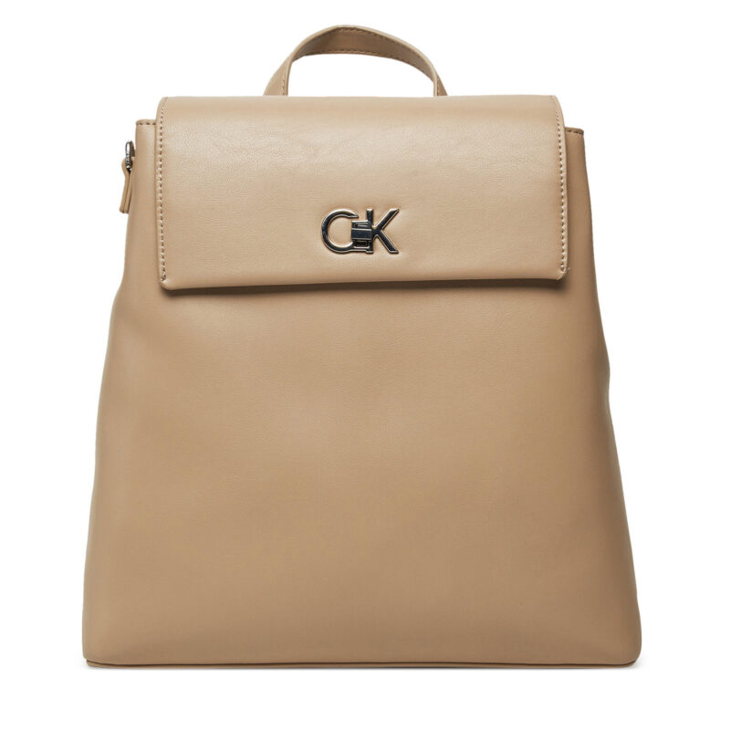 Раница Calvin Klein Ck Flap Backpack With Conv Strap K60K613038 Бежов цвят на ниска цена