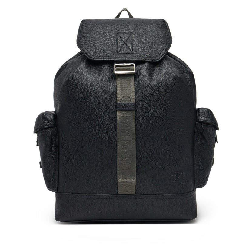 Раница Calvin Klein Jeans Cargo Flap Backpack 43 LV04G3077G Черен цвят на ниска цена