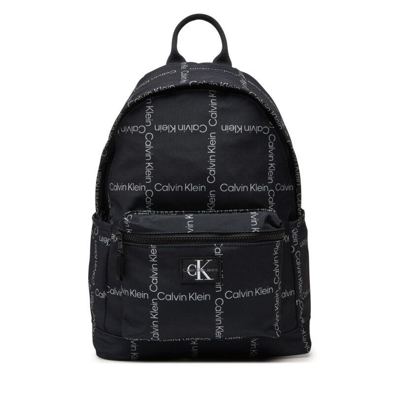 Раница Calvin Klein Jeans City Grid Aop IU0IU00711 Черен цвят на ниска цена