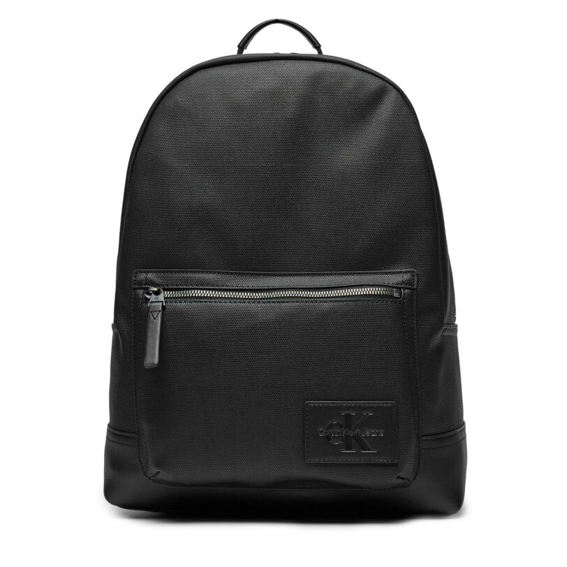 Раница Calvin Klein Jeans Coated Campus Bp Angled40 Pu K50K512028 Черен цвят на ниска цена