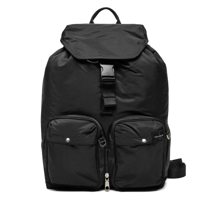 Раница Calvin Klein Jeans Packable Flap K50K512547 Черен цвят на ниска цена