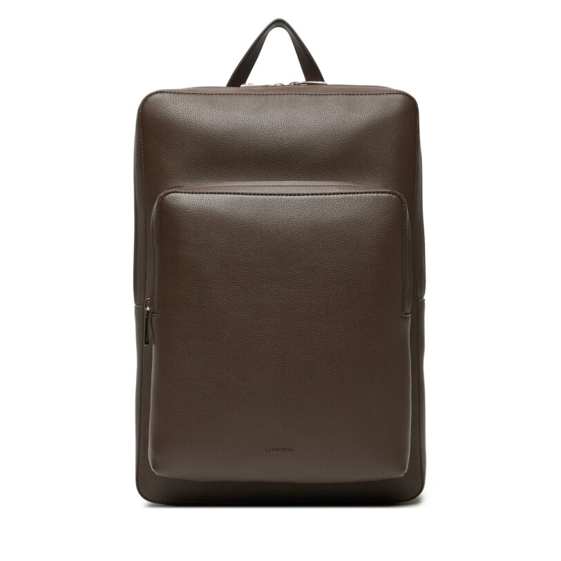 Раница Calvin Klein Micro Pebble Slim Sq Bp 42 LV04D3005G Кафяв цвят на ниска цена