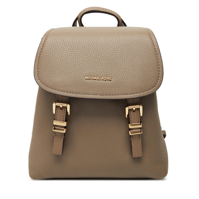 Раница MICHAEL Michael Kors Quinn 30T5GQNB0L Бежов цвят на ниска цена