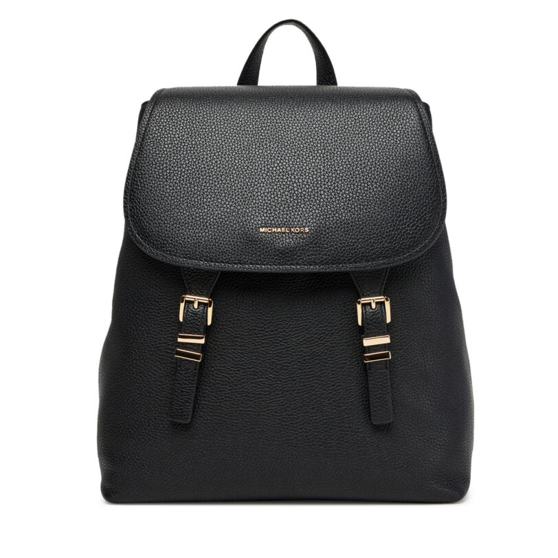 Раница MICHAEL Michael Kors Quinn 30T5GQNB2L Черен цвят на ниска цена
