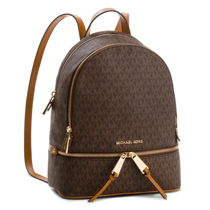 Раница MICHAEL Michael Kors Rhea Zip 30S7GEZB1B Кафяв цвят на ниска цена