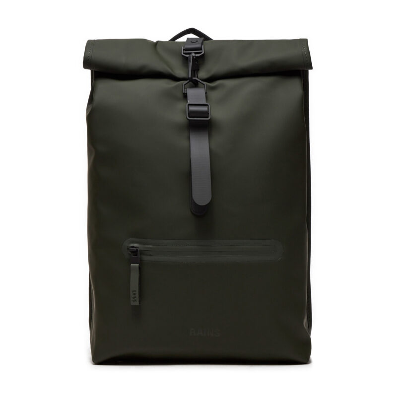 Раница Rains Rolltop Rucksack W3 13320 Зелен цвят на ниска цена