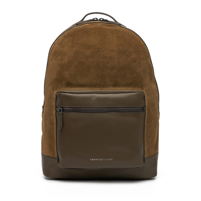 Раница Tommy Hilfiger Th Casual Suede Backpack AM0AM13229 Зелен цвят на ниска цена