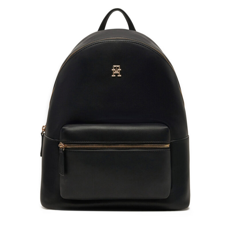 Раница Tommy Hilfiger Th Logotape Backpack AW0AW17163 Черен цвят на ниска цена