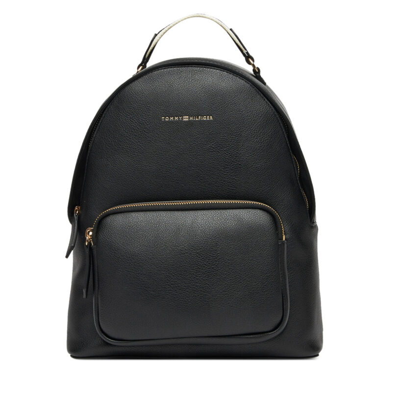 Раница Tommy Hilfiger Th Logotape Backpack AW0AW17471 Черен цвят на ниска цена