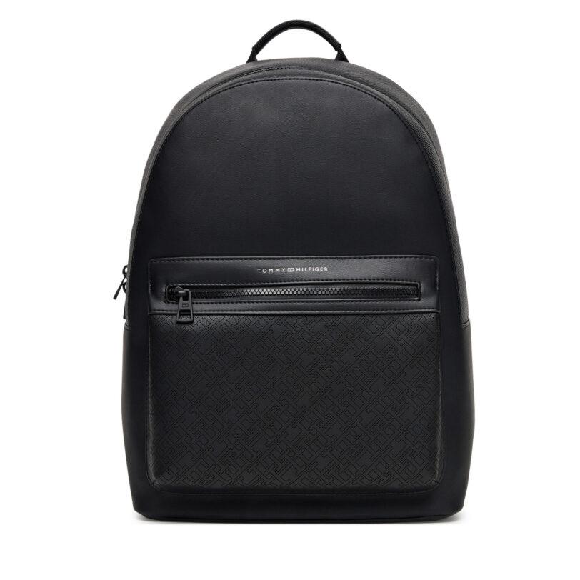 Раница Tommy Hilfiger Th Monogram Backpack AM0AM13834 Черен цвят на ниска цена