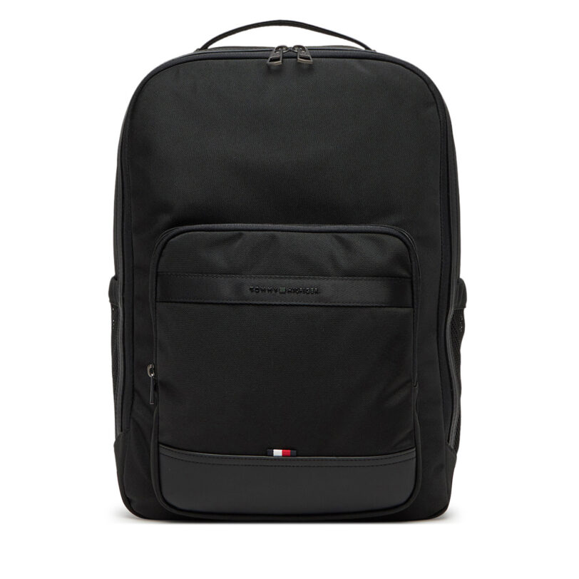 Раница Tommy Hilfiger Th Nylon Travel Backpack AM0AM13469 Черен цвят на ниска цена