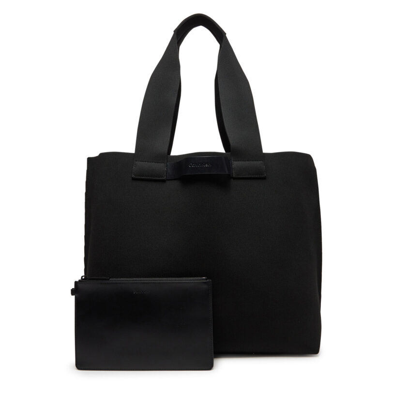 Сак Calvin Klein Ck Ease E/W Tote Knit K50K512892 Черен цвят на ниска цена