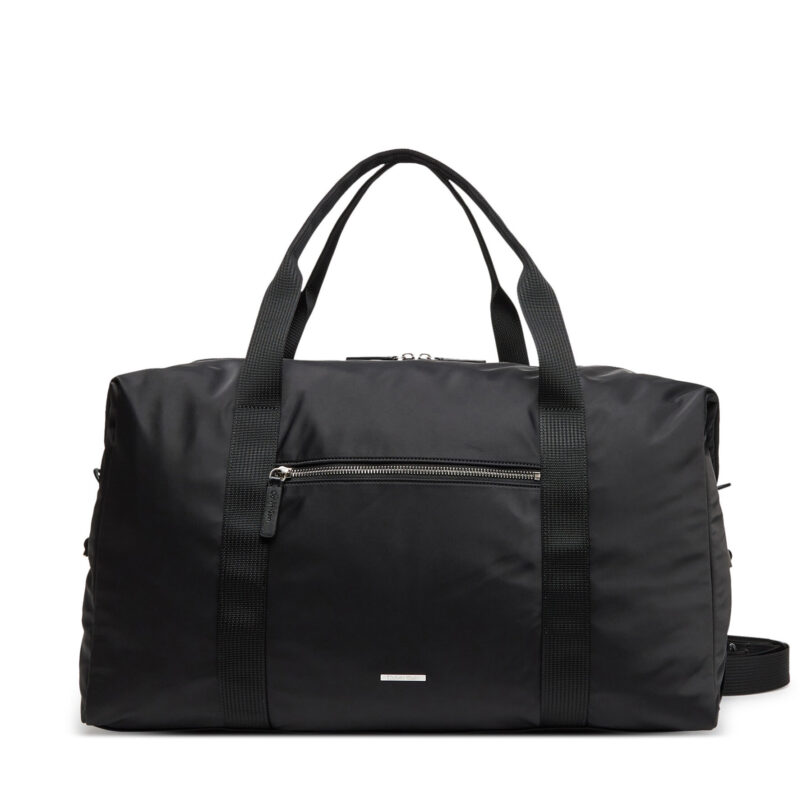 Сак Calvin Klein Sleek Nylon Weekender Bag LV04D3043G Черен цвят на ниска цена