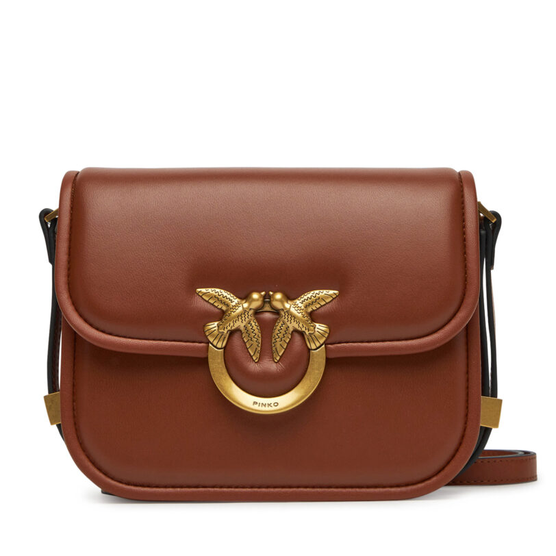 Сак PINKO Love Box Bag Fl Mini PE 25 PLTT 104297 A26L Кафяв цвят на ниска цена
