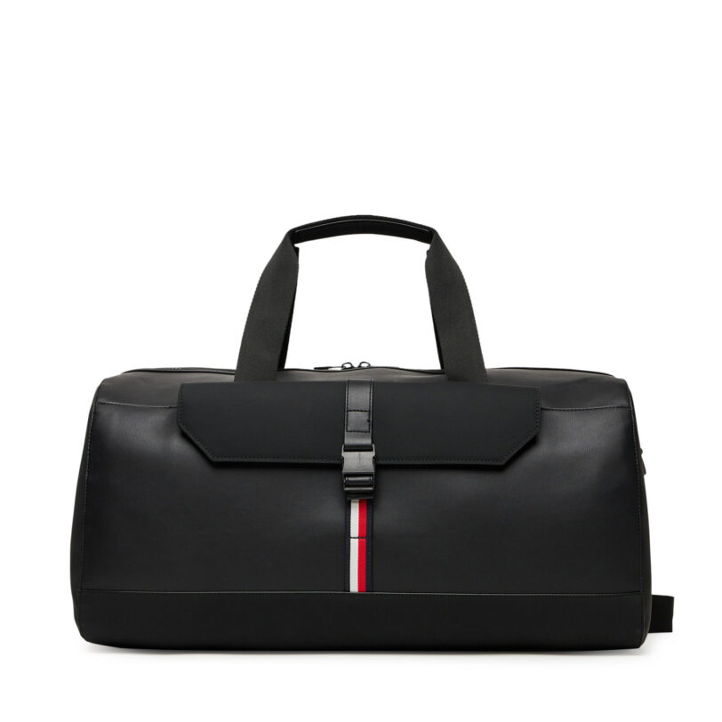 Сак Tommy Hilfiger Th Foundation Duffle AM0AM13481 Черен цвят на ниска цена
