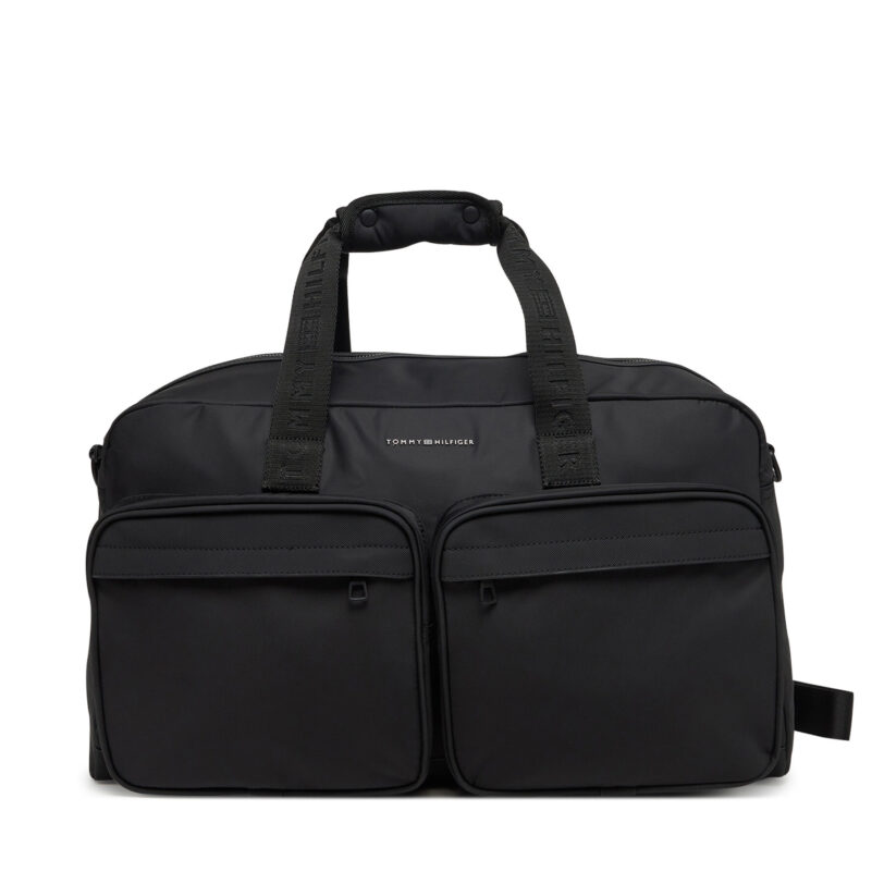 Сак Tommy Hilfiger Th Repreve Duffle AM0AM13362 Черен цвят на ниска цена