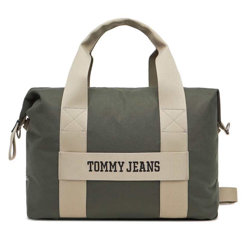 Сак Tommy Jeans Tjm Retro Cool Duffle AM0AM13325 Каки цвят на ниска цена