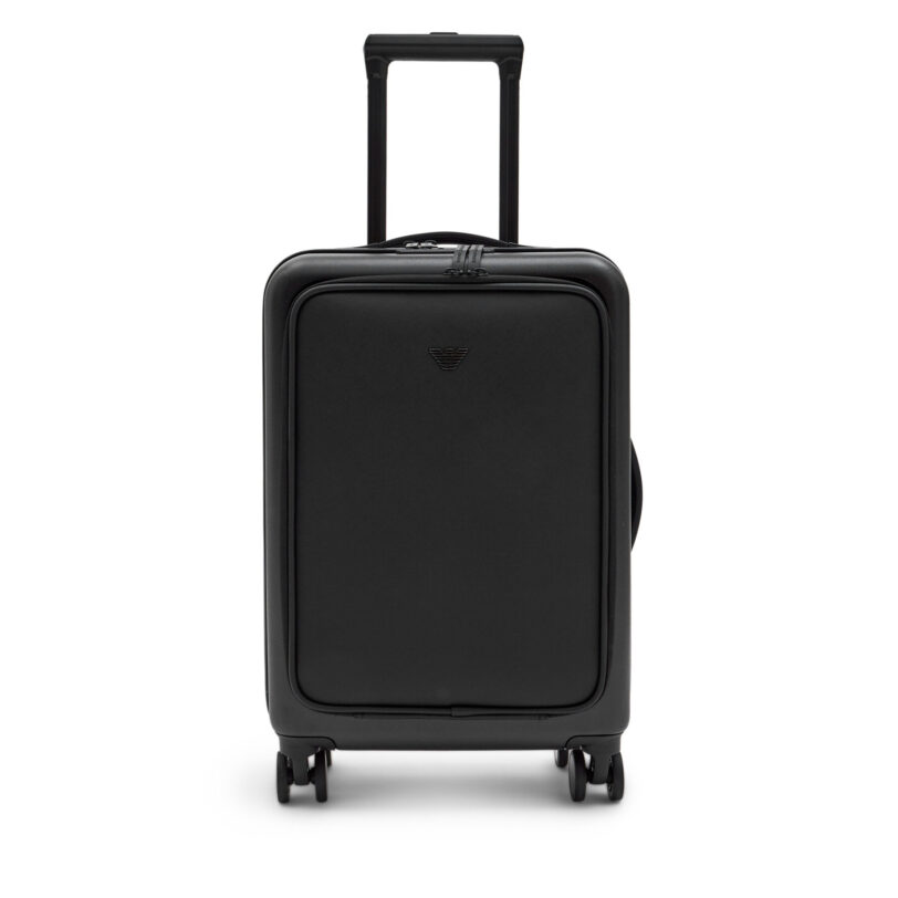 Самолетен куфар за ръчен багаж Emporio Armani Y4Q367 Y138E 81072 Черен цвят на ниска цена