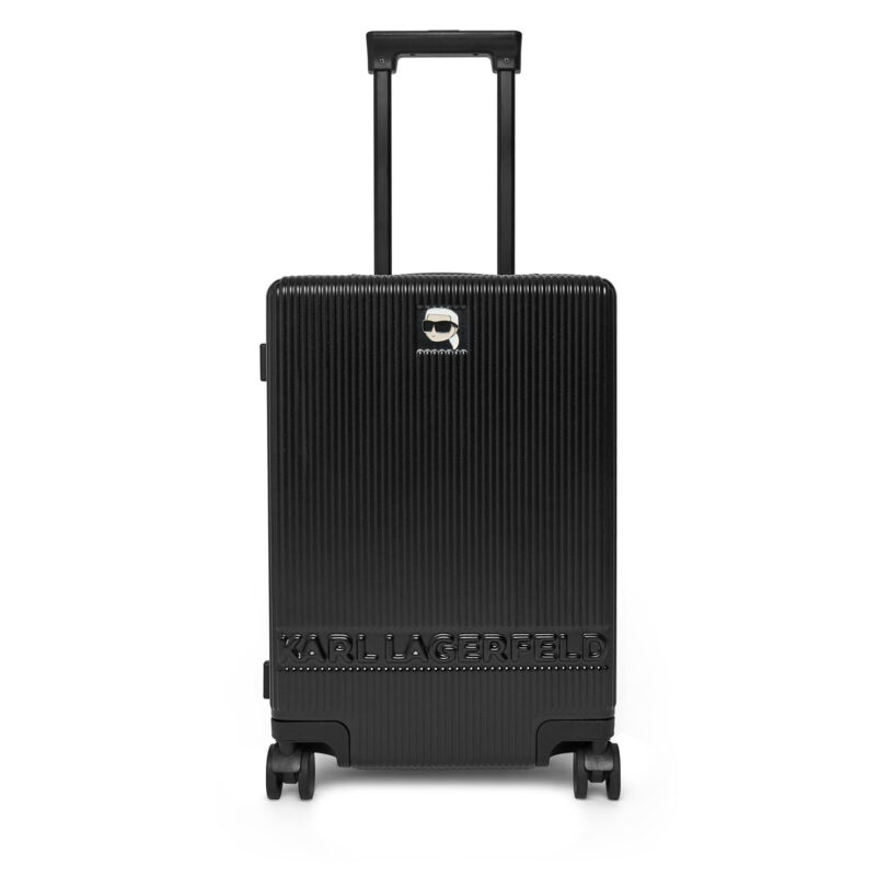 Самолетен куфар за ръчен багаж KARL LAGERFELD Ikon Karl A1M30076 Черен цвят на ниска цена