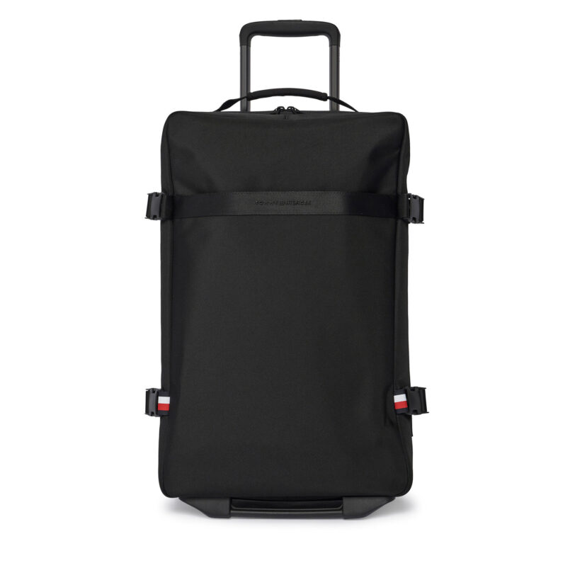 Самолетен куфар за ръчен багаж Tommy Hilfiger Th Nylon Travel Soft AM0AM13474 Черен цвят на ниска цена