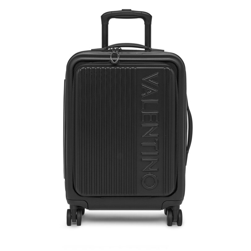 Самолетен куфар за ръчен багаж Valentino Lexplor VV7JG01P Черен цвят на ниска цена
