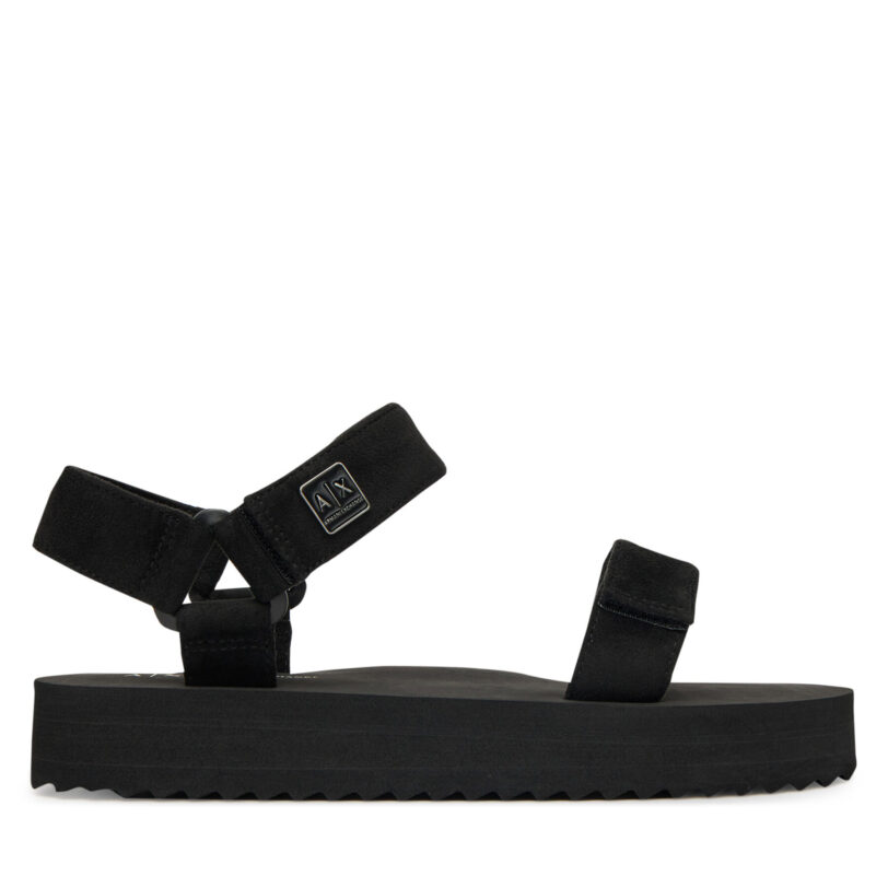 Сандали Armani Exchange XDP064 XV928 00002 Черен цвят на ниска цена