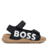 Сандали BOSS J52158 S Черен цвят на ниска цена