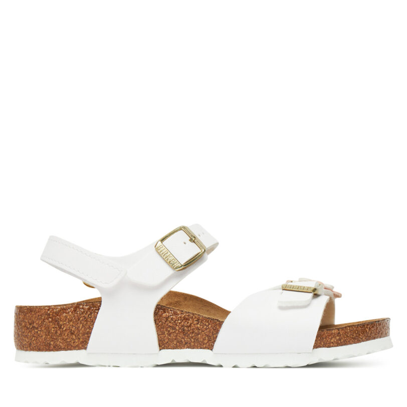 Сандали Birkenstock Rio Flowers As Kids 1029561 S Бял цвят на ниска цена