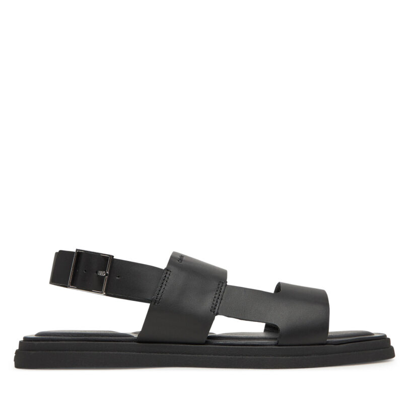 Сандали Calvin Klein Back Strap W/ Buckle HM0HM01736 Черен цвят на ниска цена