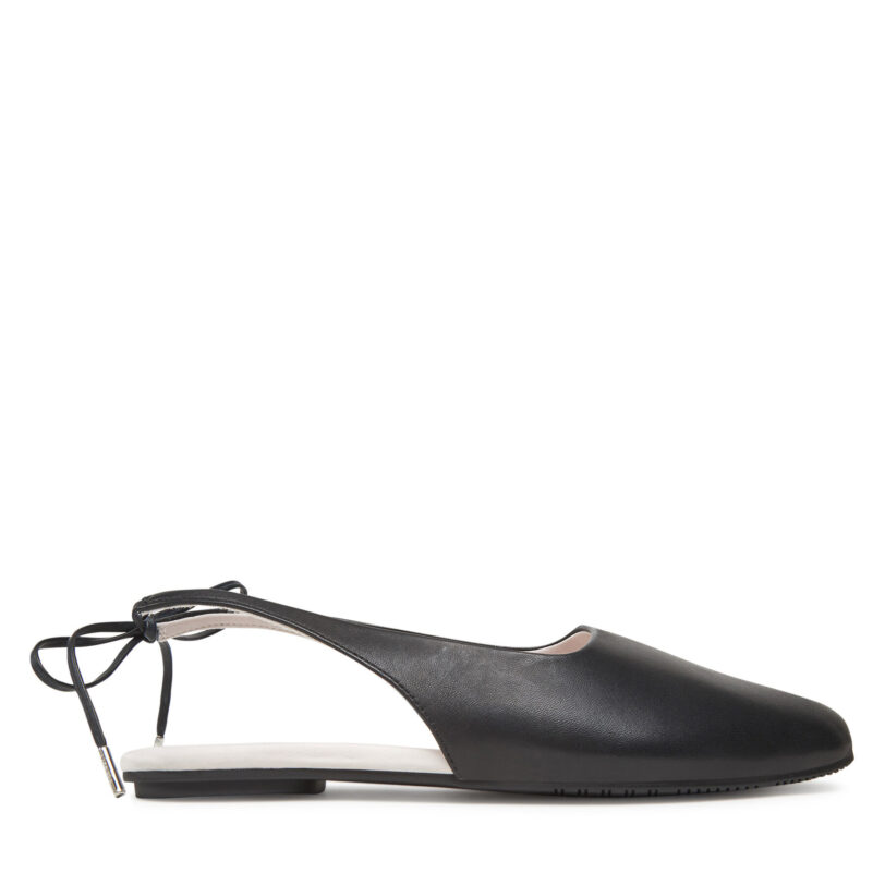Сандали Calvin Klein Ballerina Sling Back Lth HW0HW02655 Черен цвят на ниска цена