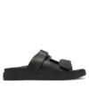 Сандали Calvin Klein Flat Adj Slide Eyelet HW0HW02489 Черен цвят на ниска цена