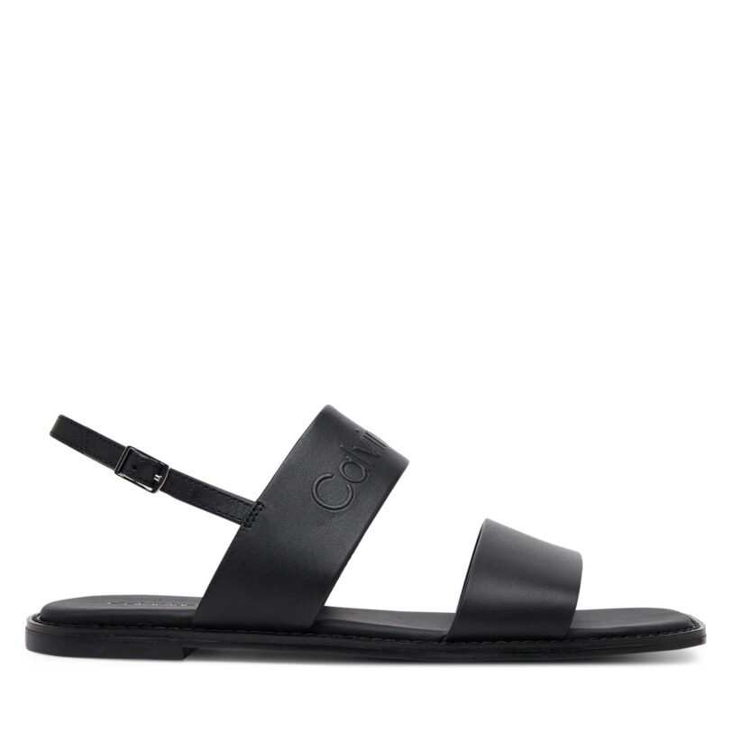 Сандали Calvin Klein Flat Sandal - He HW0HW02377 Черен цвят на ниска цена