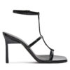 Сандали Calvin Klein Heel Gladi Sandal 90 Pat HW0HW02312 Черен цвят на ниска цена