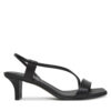 Сандали Calvin Klein Heel Sandal 50 Squared Lth HW0HW02534 Черен цвят на ниска цена